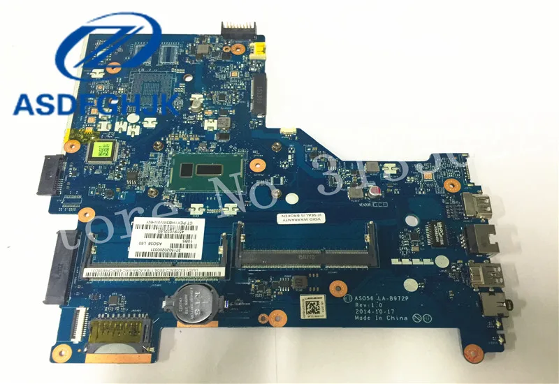 Laptop Motherboard 801860-501 FOR HP 15-R Motherboard LA-B972P DDR3L SR23Z i3-5010U Integrated 100% Test ok