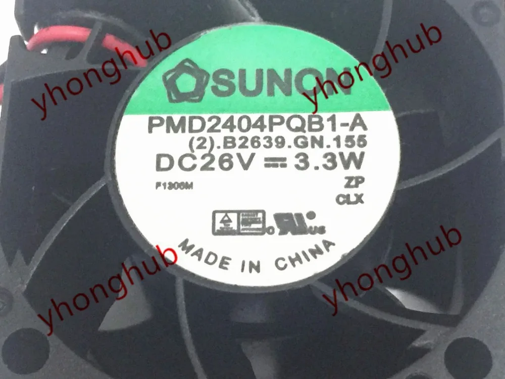 SUNON PMD2404PQB1-A (2).B2639.GN.156 DC 26V 3.3W 2 Dây 40X40X28Mm Máy Chủ Quạt Làm Mát