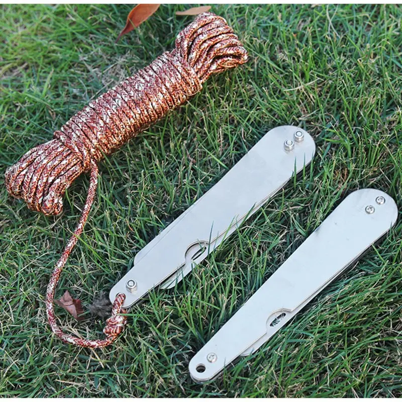 Cuchillo Plegable Acero Inoxidable Pesca con Cuerda Seguridad 10M - imagen 4