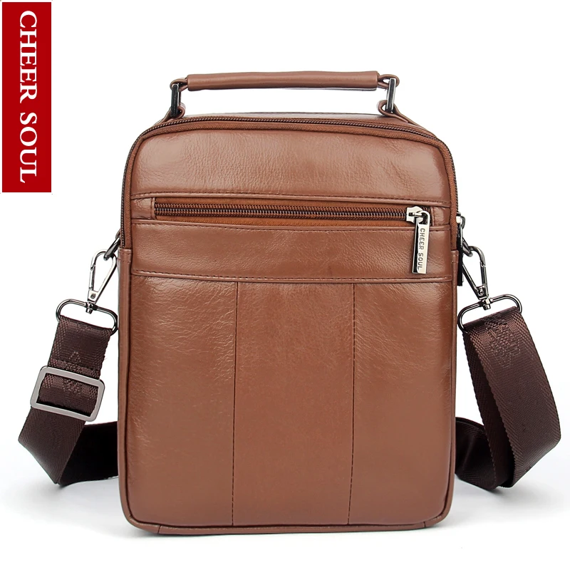 2023 New style 100% genuine leather shoulder bag men messenger bag Multifunction leisure bag