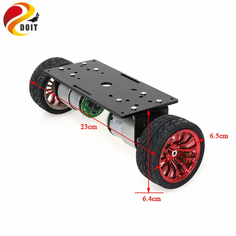 2wd Two Rounds of Self-balancing DC 12V Motor Car Two-wheel Balancing Car Smart Car Chassis Kit