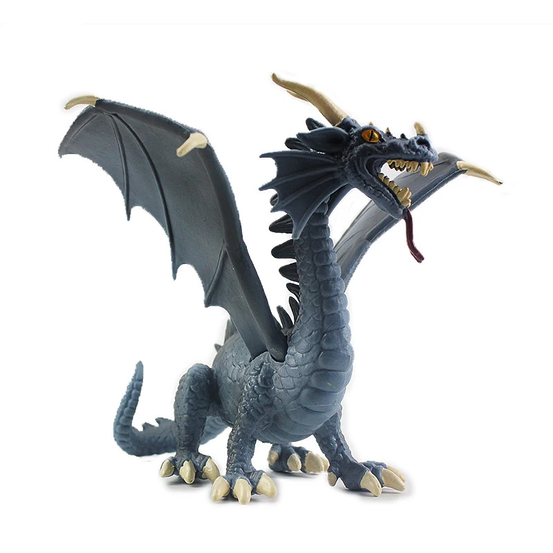 Western Blue Dragon Pterosaur Action Figure Toy Simulated Game Characters Dinosaur Model Doll Home Decoration