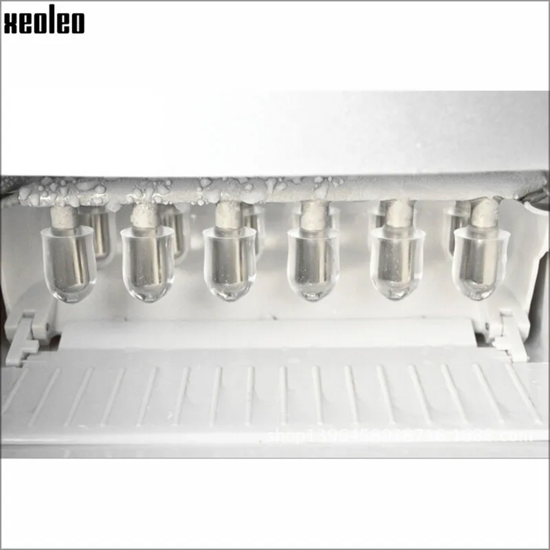 Xeoleo Pembuat Es Mini Komersial Mesin Pembuat Es 20Kg/24 Jam Penyimpanan 1.4Kg Mesin Es Tipe Peluru Bundar untuk Teh Gelembung/Kopi/Bar