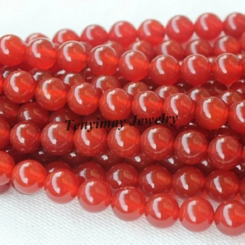 

Wholesale 5 Strands 14mm Red Agat Loose Beads For DIY, Agates Jewelry Accessory Free Shipping