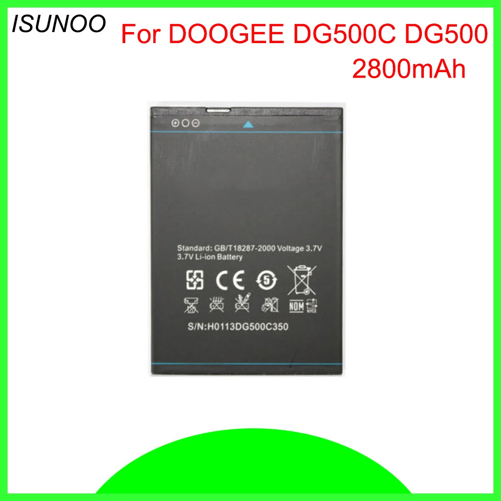 

ISUNOO Battery B-DG500C For Doogee DG500C BDG500C 2800mAh High Quality Mobile Phone Rechargeable Batteries