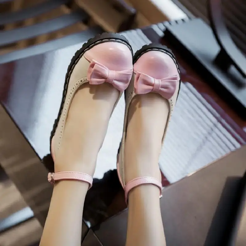 Japanese Harajuku round head shoes Lolita lolita soft sister princess shoes thick sole cute student shoes girl