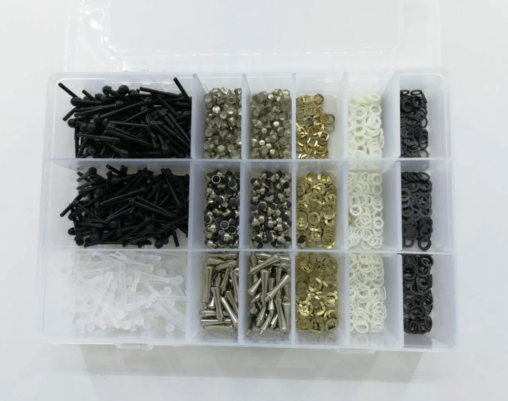 Imagem -05 - Kits de Reparação de Tesoura de Cabelo Tesouras Acessórios Pára-choques Dedo Desliza Arruela 1500 Pcs Lote