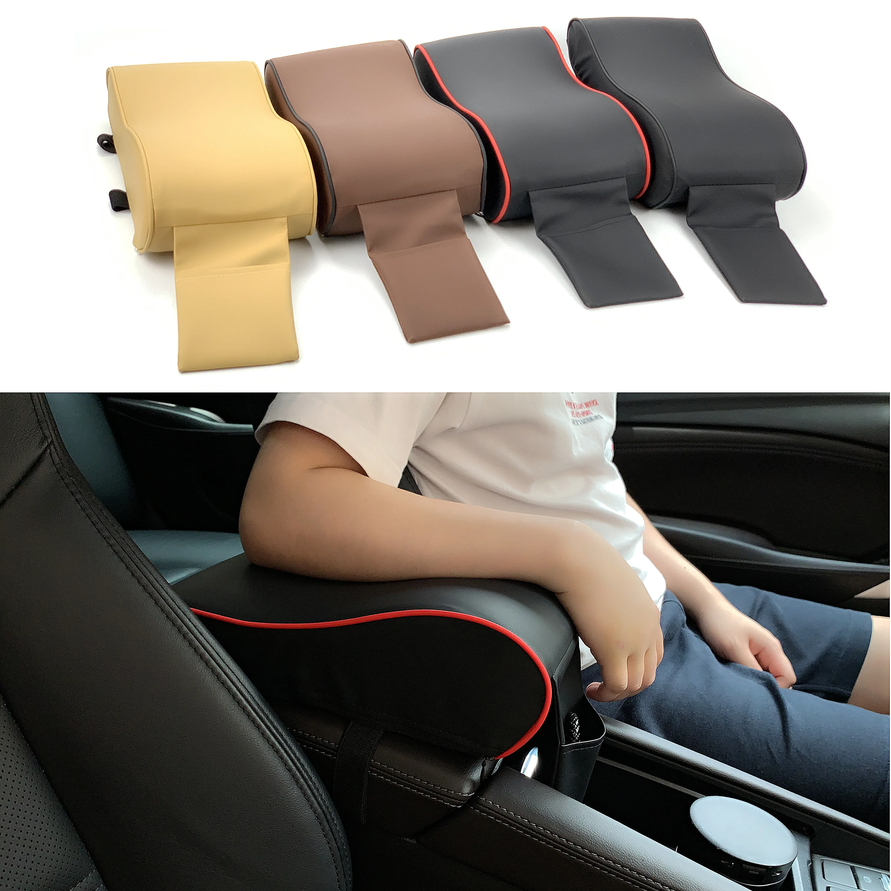 Car Armrest Pad For Audi Q3 Q5 Q5L Q7 Q8 A1 A3 S3 A4 A4L A6 A7 S6 S7 A8 S4 RS4 A5 S5 allroad Prologue