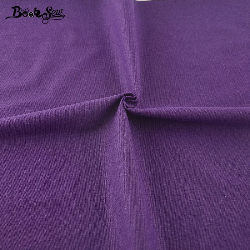 Booksew Purple Color Sewing Material Home Textile Cotton Linen Fabric Tablecloth Pillow Bag Curtain Cushion Zakka Tissu CM