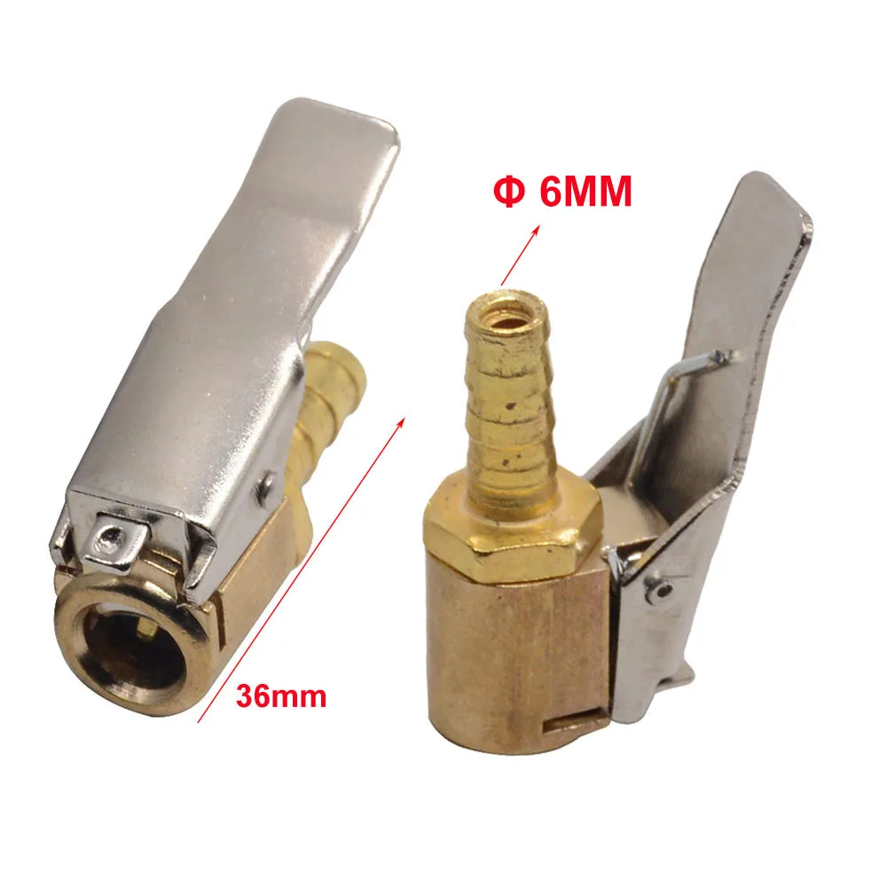 1PC 6mm 8mm 12mm Auto Air Pump Chuck Clip Car Truck Tyre Tire Inflator Valve Connector Car Open Brass Stem Tire