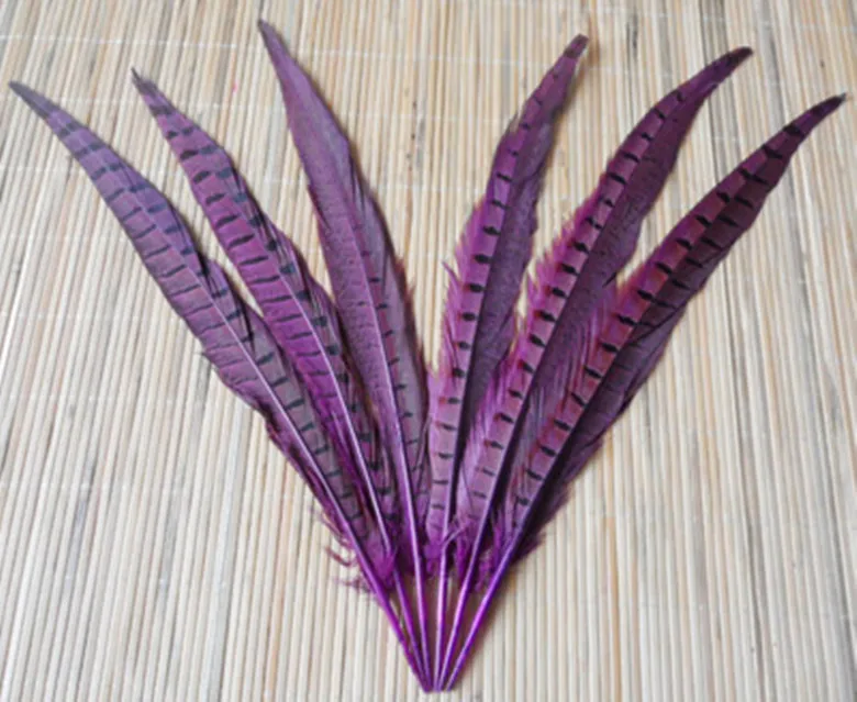 

Wholesale 100 pcs beautiful natural purple Pheasant Feather 12-14 inches 30-35 cm free shipping