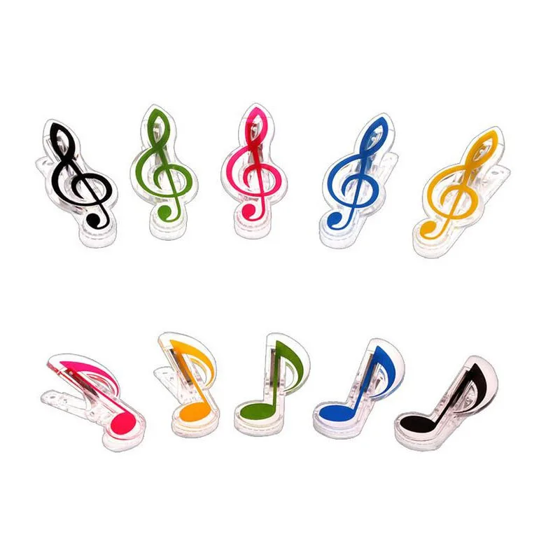 Treble Notes Bass Clef Grand Piano Music Book Note Paper Sheet Spring Clip Holder Party Favor Gifts For Kids Students ZA5788