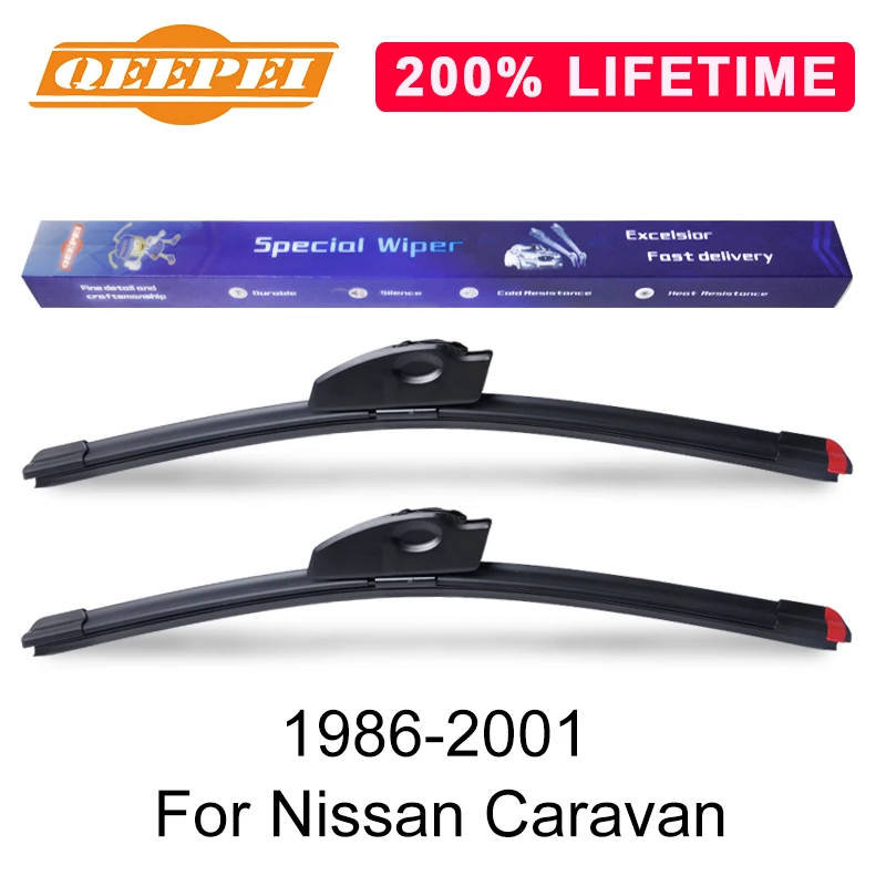 

QEEPEI Replace Wiper Blade For Nissan Caravan 1986-2001 Silicone Rubber Windshield Windscreen Wiper Auto Car Accessories