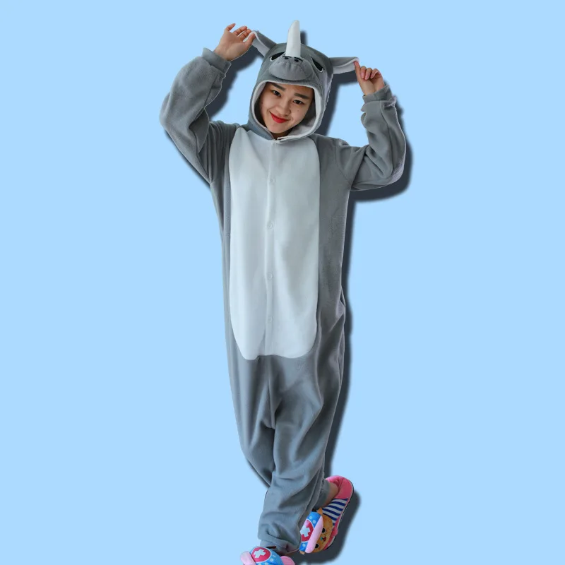 Kigurumi Onesies Cosplay man woman Cartoon Animal Hippo Pajamas Cosplsy Costumes Sleepwear hoodies adult  costume anime