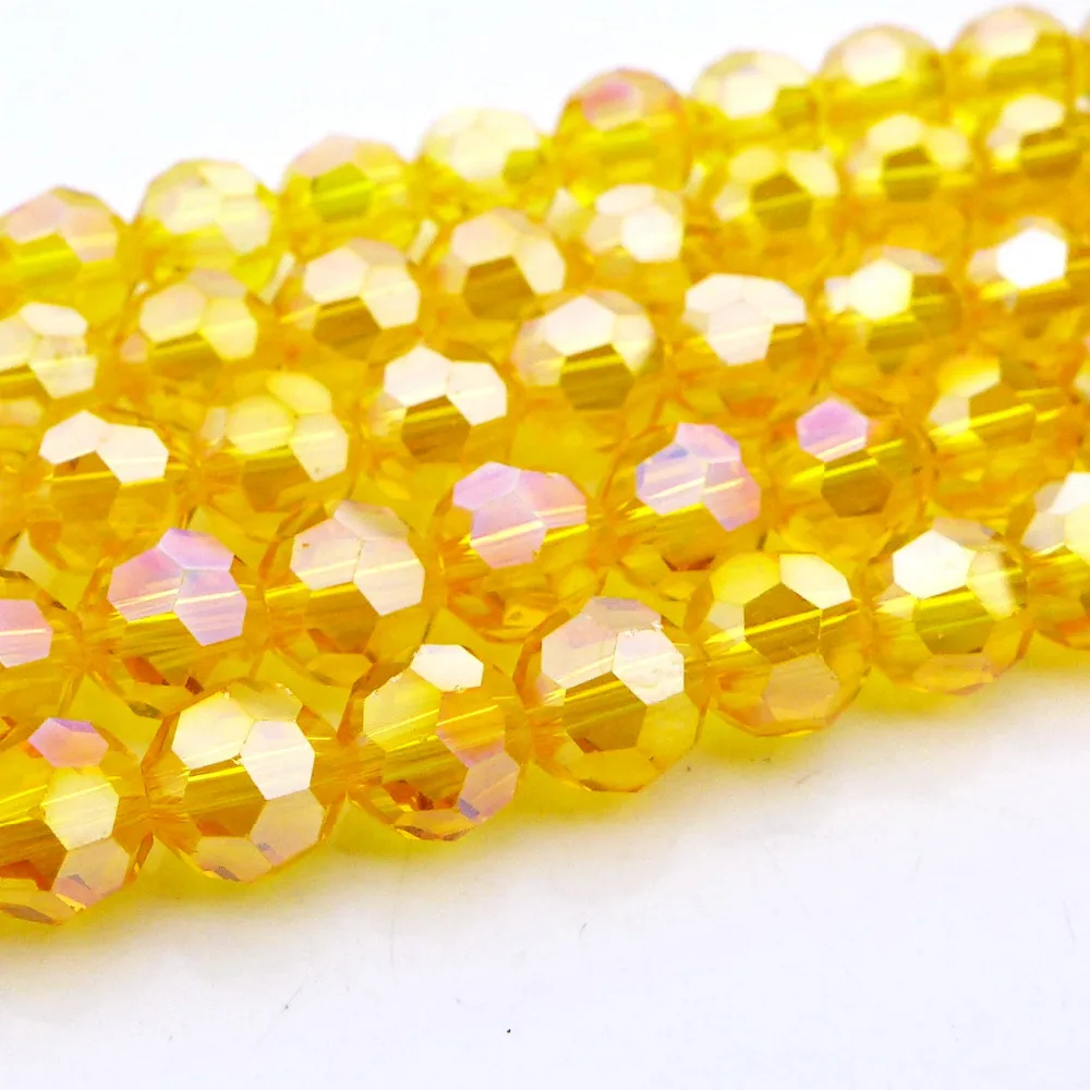 wholesale 6/8/10/12mm Crystal 5000 Round faced Beads Top Quality basic colors-6 Necklaces Bracelets Rings
