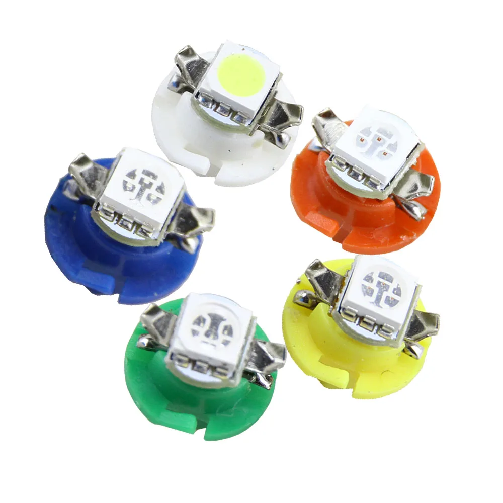 10x Auto LED Car T5 B8.4d Gauge Speedometer Bulb Dashboard Instrument Dash Source Interior Lighting fuel gauge car Accessories