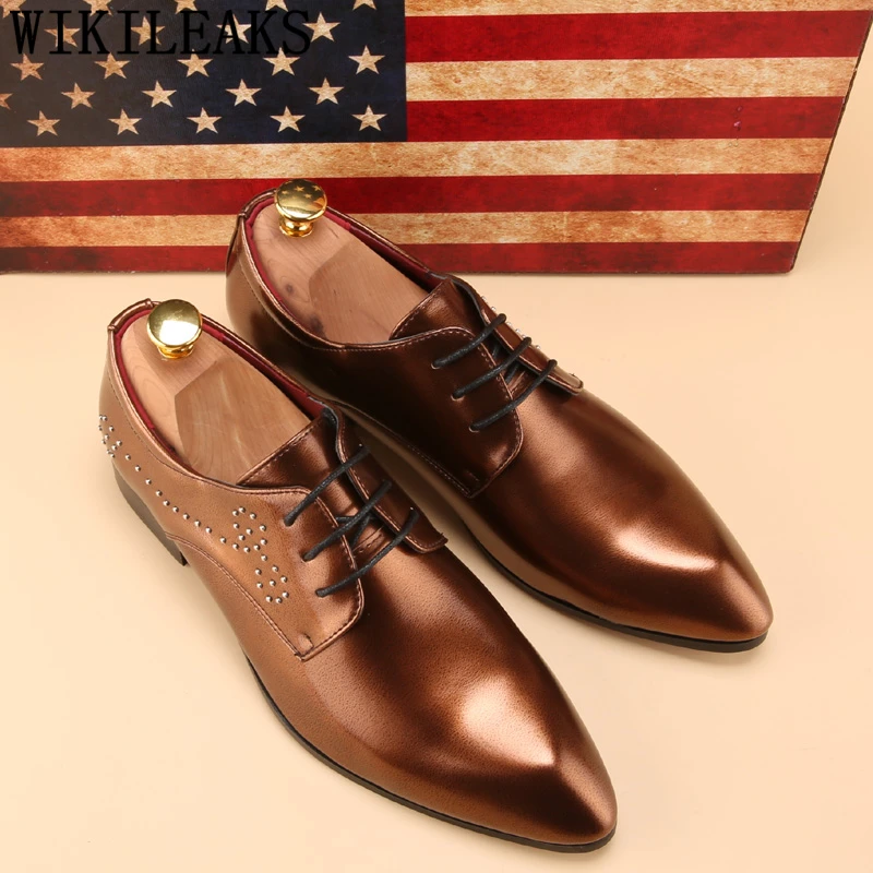 Party Shoes For Men Italian Brand Dress Shoes Men Formal Coiffeur Wedding Shoes Men Elegant Sapato Social Masculino Buty Damskie