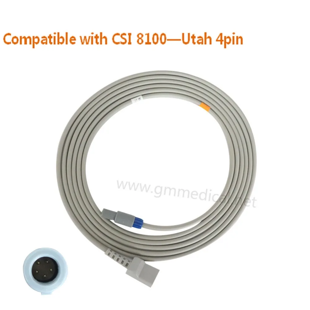 

Compatible with CSI 8100-Utah IBP/Invasive Blood Pressure Transducer Adapter Cable ,Redel 5 PIN-Utah 4pin.