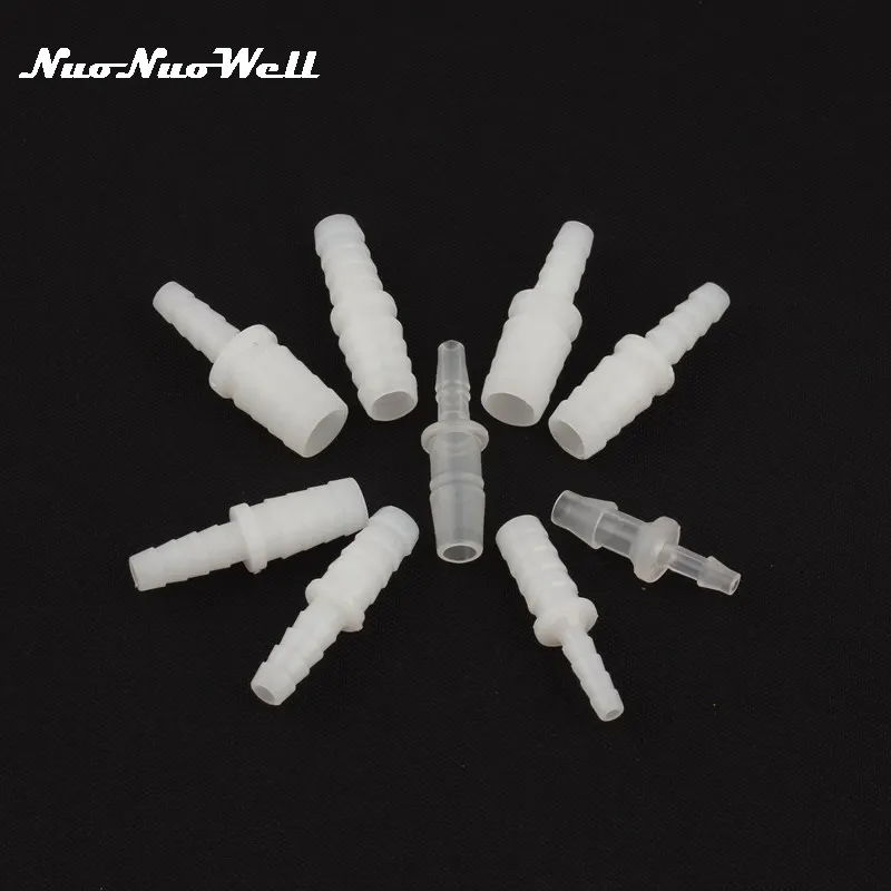 

10pcs NuoNuoWell PE Straight Water Pipe Hose Reducing Connector Aquarium Water Tank Air Pump Garden Micro Irrigation Fittings