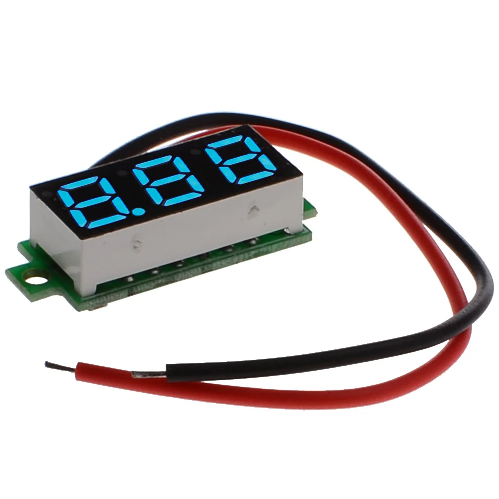 Mini Digital Voltmeter Voltage Tester 0.28 inch 3.50-30.0V 2 Wire Variable Precision Digital LED Volt Gauge Detector Meter