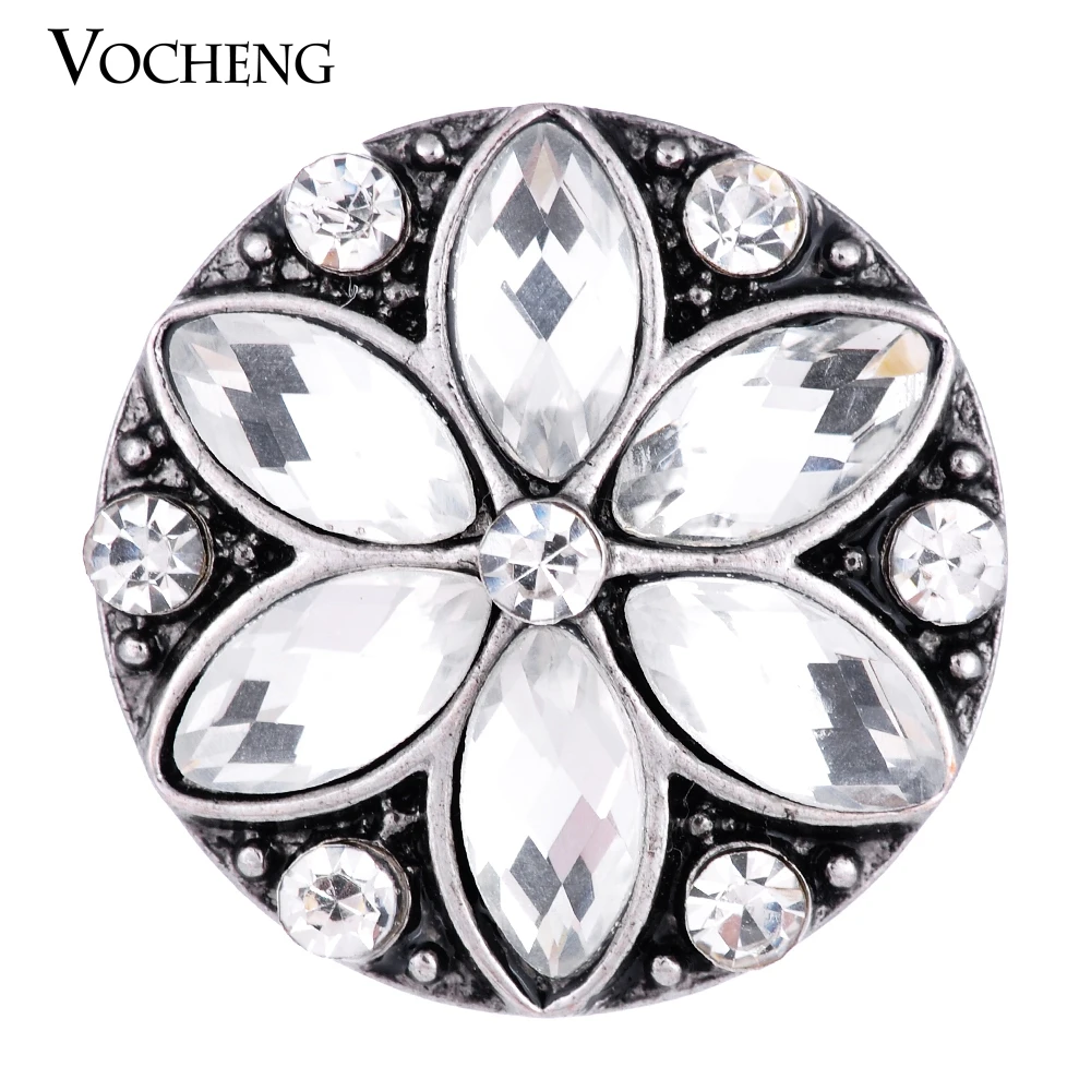 Vocheng Snap Charms Jewelry 18mm Ritzy Clear Green 2 Colors Crystal Button Vn-1012