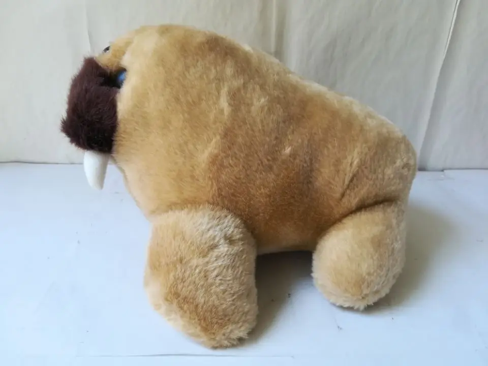 large 30cm brown cartoon walrus plush toy soft doll throw pillow toy ,birthday gift b2047