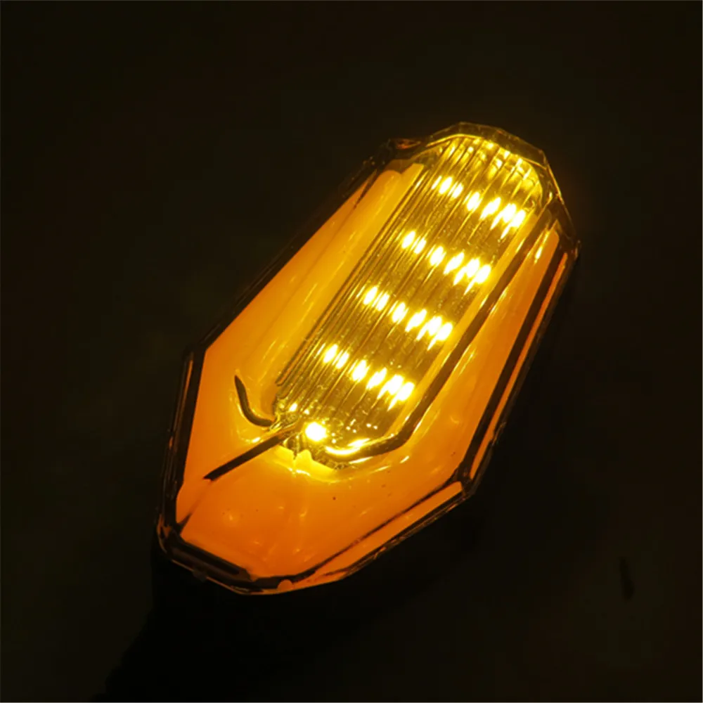 1 Pair Motorcycle LED Turn Signal Lights Amber Lamp Left Right Signals Indicators Blinkers 3 Wires Universal for Honda Kawasaki