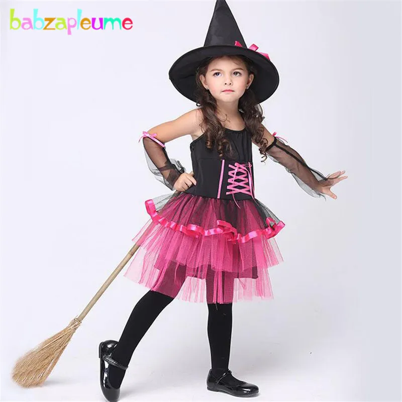 

babzapleume Brand 3Pcs/Set Toddler Girls tutu Dress Mesh Bow boutique Kids Clothing Halloween Cosplay Costume Girls Outfits Y013