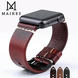 Vintage Leather Strap For Apple Watch Band 45mm 41mm 44mm 40mm 42mm 38mm Series 7 6 SE 5 4 3 iWatch Bracelet Watchband