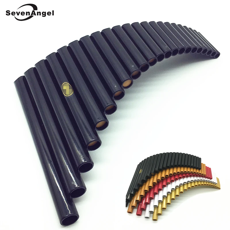 Imagem -02 - Abs Panflute Tubo Mão Direita ou Esquerda Instrumentos Musicais Flautas Ajustáveis Cor Preta Panpipe g Key 22 Tubos Alta Qualidade