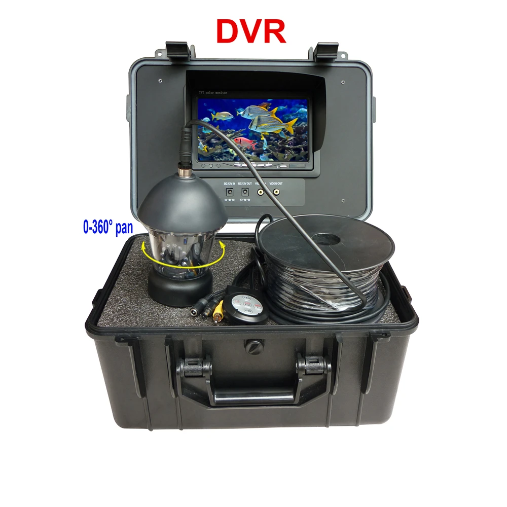 

20m Underwater Video Camera Fishing Fish Finder Colour 7" TFT Screen,360 Degree Rotation,600TVL Built-in DVR