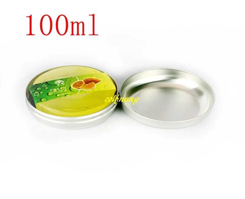 100pcs/lot 100ml Aluminum Jars Empty Cosmetic Metal aluminum soap box Tin earphone Containers