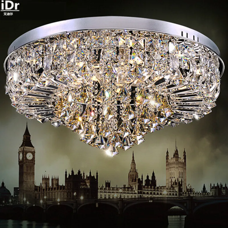 Factory wholesale luxury high-end lighting fixtures wholesale crystal led modern living room Ceiling Lights Rmy-090