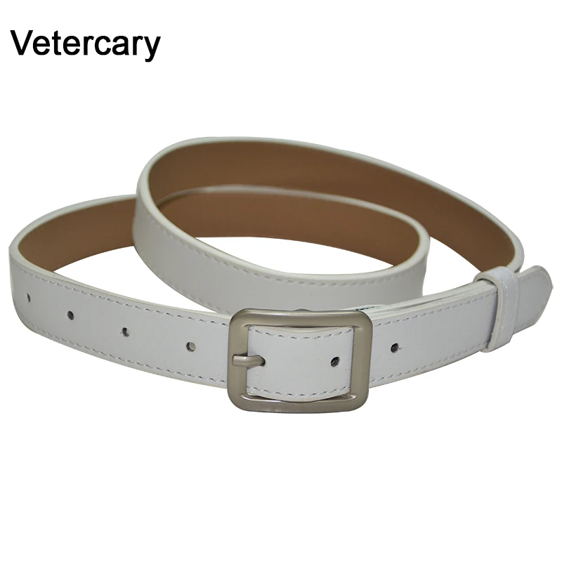 

PU Leather Women belts thin belt Female Straps rectangle metal pin buckle belts for women Ladies girdle jeans student girl white