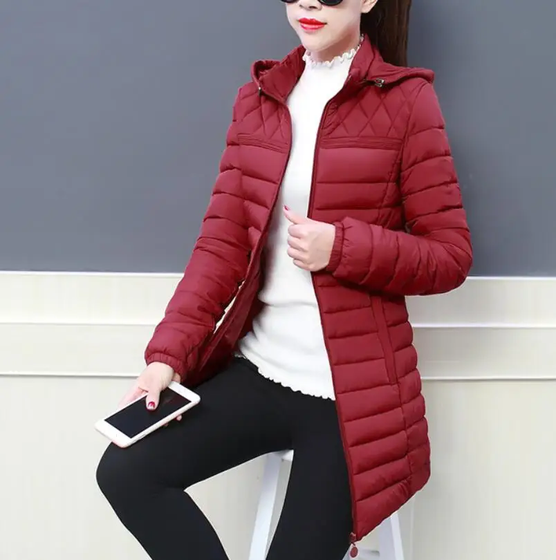 

2019 Women's cotton coats large size Medium outwear winter new Korean slim female lapel tops office warm overcoat 4xl 5xl coat