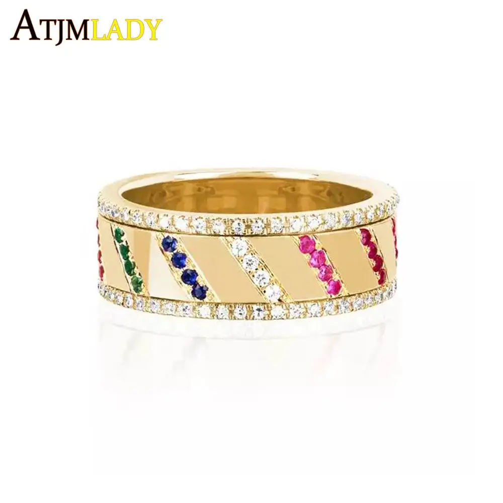 Gold Color Engraved Bling CZ Evil Eye Wide Engagement Band Ring For Lady Women Party Gift Finger Jewelry Classic Antique Ring