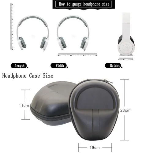 Imagen 2 del producto Estuche de almacenamiento portátil para auriculares Bose QC35 QC25 QC15 QC2 AE2 AE2i SoundTrue Soundlink, bolsa de accesorios para auriculares