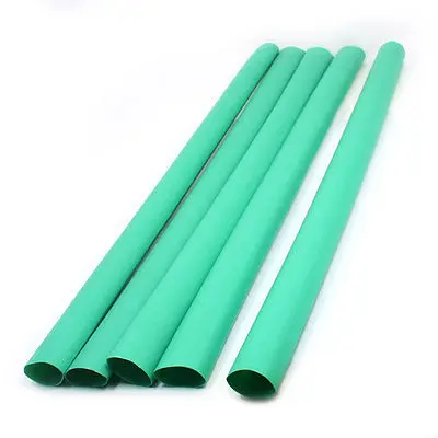 5 Pcs 125C 60cm Long 31mm Dia Ratio 4:1 Green Heat Shrink Tubing Cable Wrap