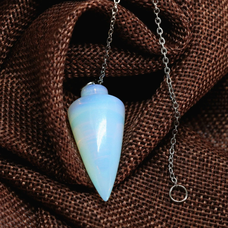 New arrival white opal moonstone waterdrop pendants pendulum opalite chakra healing reiki beads fashion jewelry 18*40mm B1841