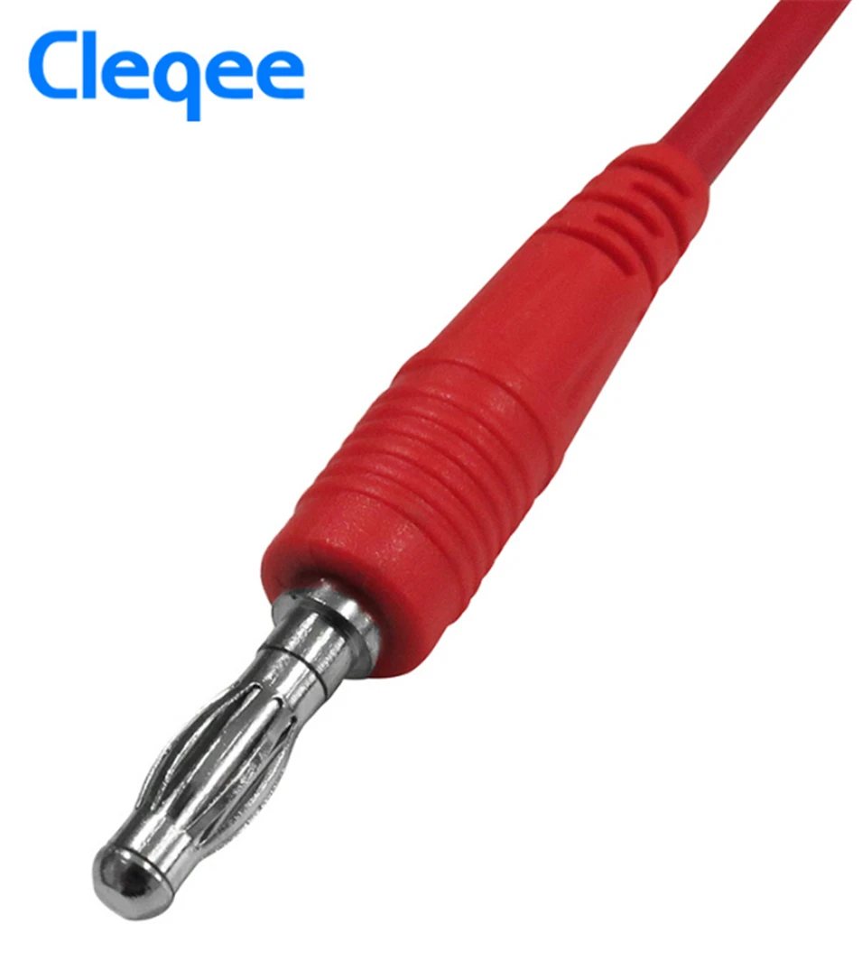 Cleqee P1041 1Set 1M 4mm Banana to Banana Plug Soft RV Test Cable Lead for Multimeter Test Leads Kits Banana Plug Male