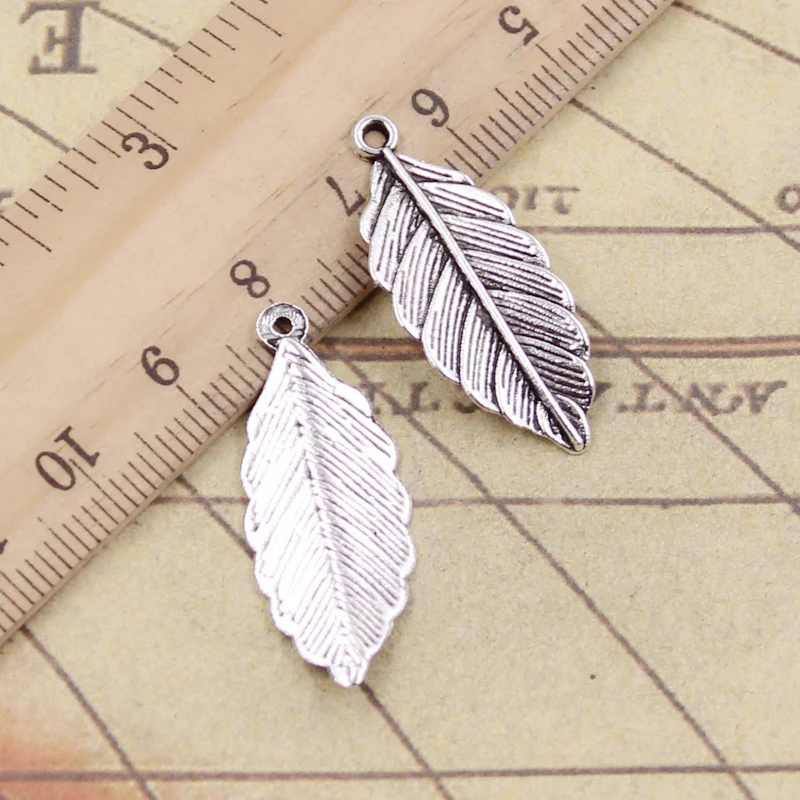 20 sztuk Charms liści 31x12mm tybetański brąz srebrny kolor zawieszki antyczne tworzenia biżuterii DIY Handmade Craft