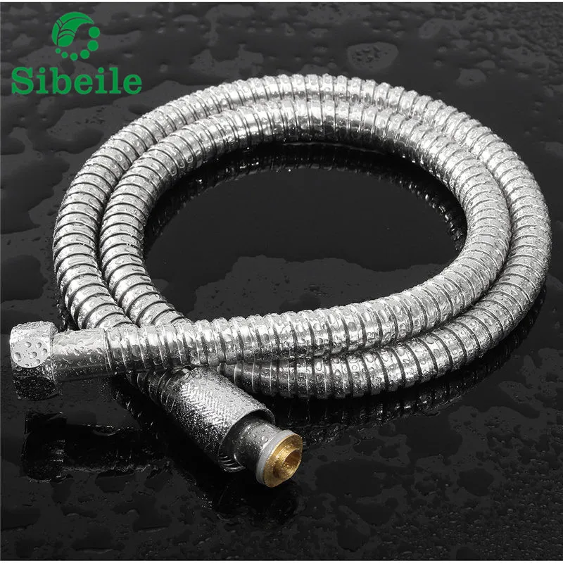 SBLE Shower Hose Plumbing 1M/1.5M/2.0M Flexible Stainless Steel Chrome For Bathroom Accessories Water Hose Tools Showerhead Pipe