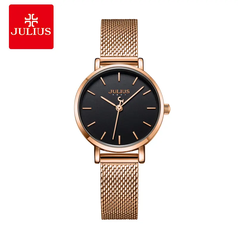 

Julius Watch Ultra-Thin 6mm Simplicity Casual Women's Watches Stainless Steel Fashion Top Brand Montre JA-1164