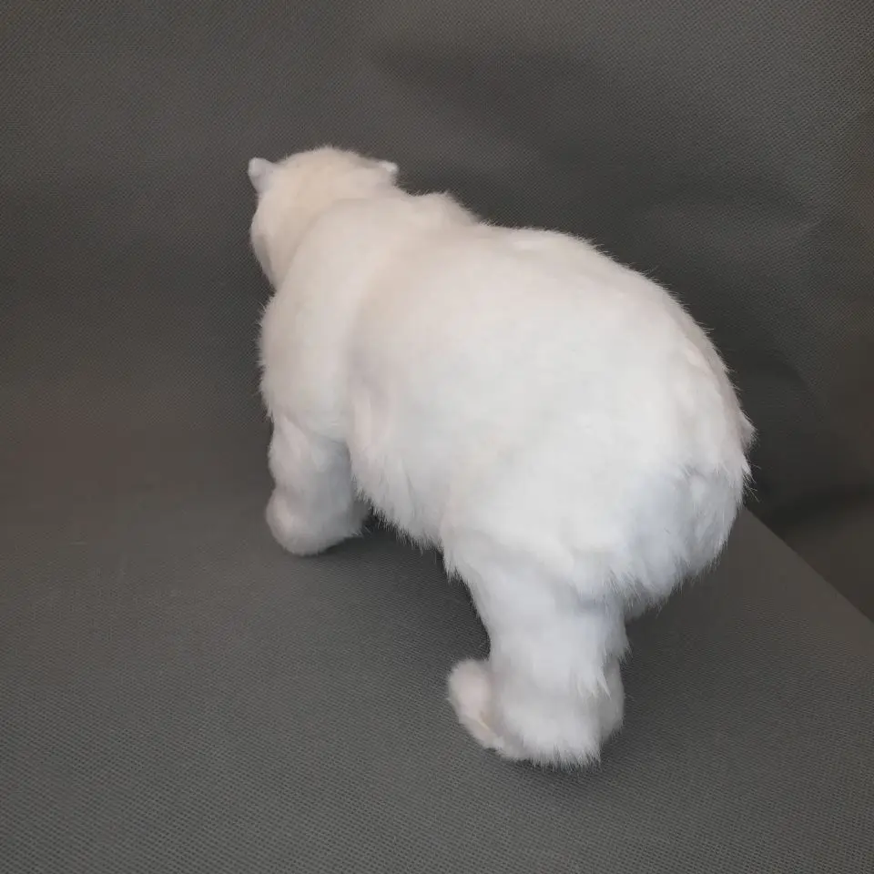 real life toy white polar bear 27x20CM hard model,polyethylene&fur bear ,decoration toy gift h0069