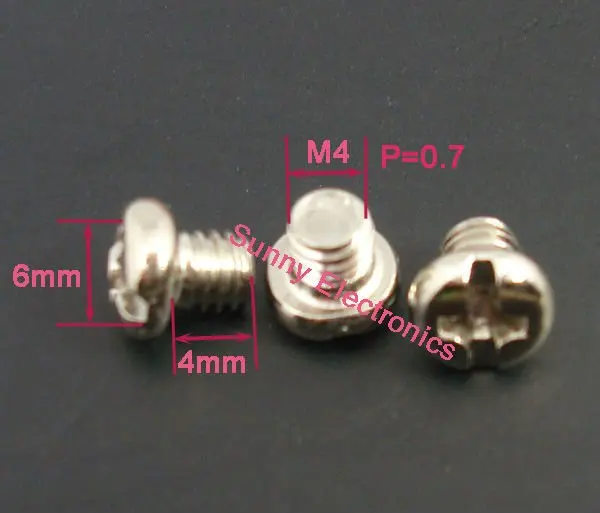 100 pcs M4 Screw M4x4 mm Stainless Steel DIY Brand New