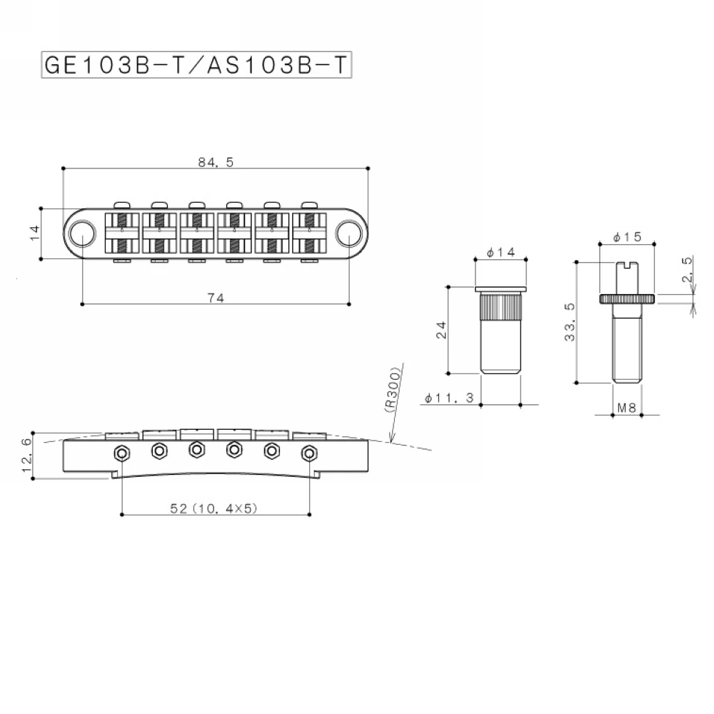 Original GOTOH GE103B-T Saddle Tune-O-Matic Style Electric Guitar Bridge For Epip Standard LP SG  DOT Custom MADE IN JAPAN