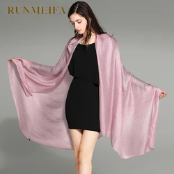 2023 New Pure Color Linen Women Scarf spring and autumn winter pashmina shawl foulard femme Plus Size Hijab Stole Scarves