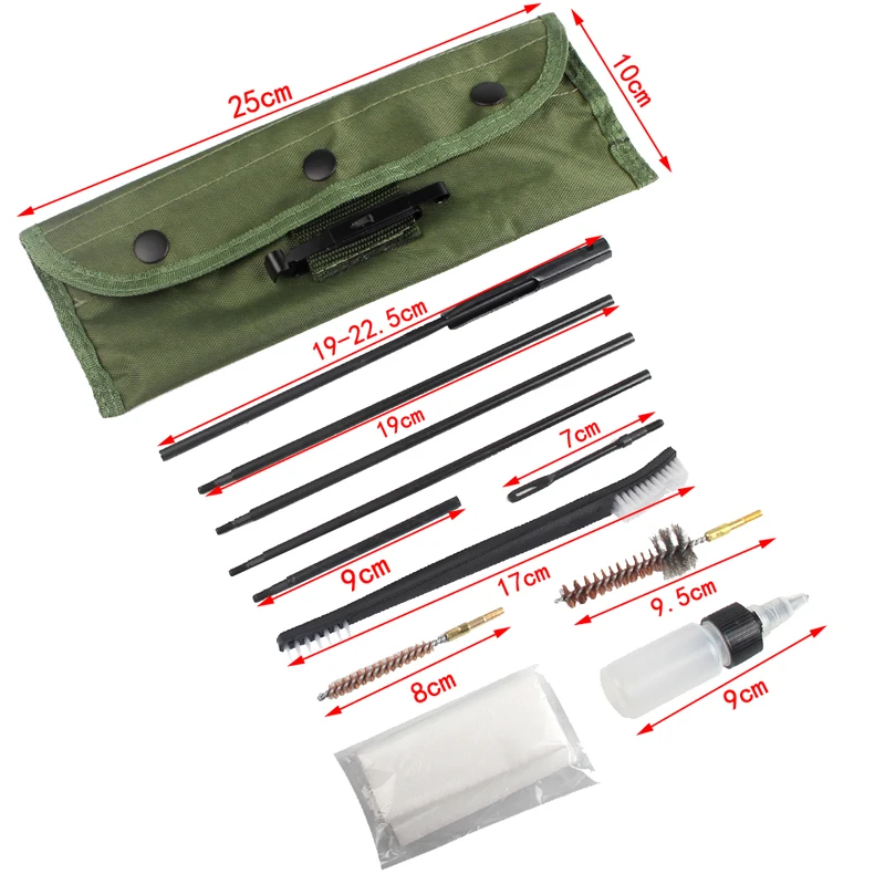 AR M16 Cleaning Set W/bags Tool Brushes 5.56mm 20-25 Caliber Rifle Pistol Airsoft Cleaner Kit Hunting Accessories RL37-0034 New