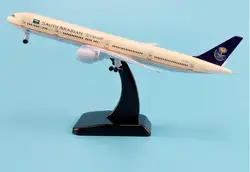 19cm Airplane Model Air SAUDI ARABIAN Airlines B777 300ER Boeing 777 Airways Plane Model W Stand Wheels Landing Gear Aircraft