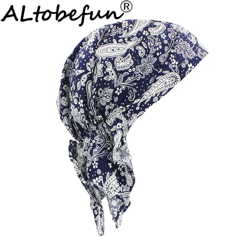 ALTOBEFUN Della Signora Rurale Caps Della Ragazza Classica Bandane Delle Donne Hip-Hop Elastico Tappo Turbante Femminile Copricapi Chemio Cappello